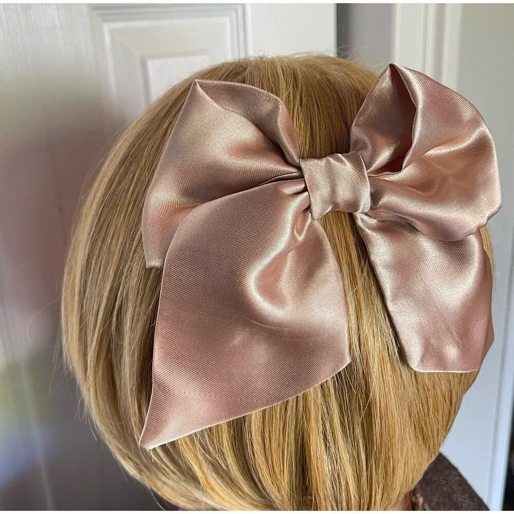 New Coquette hair bow chocolate color for women and girls
